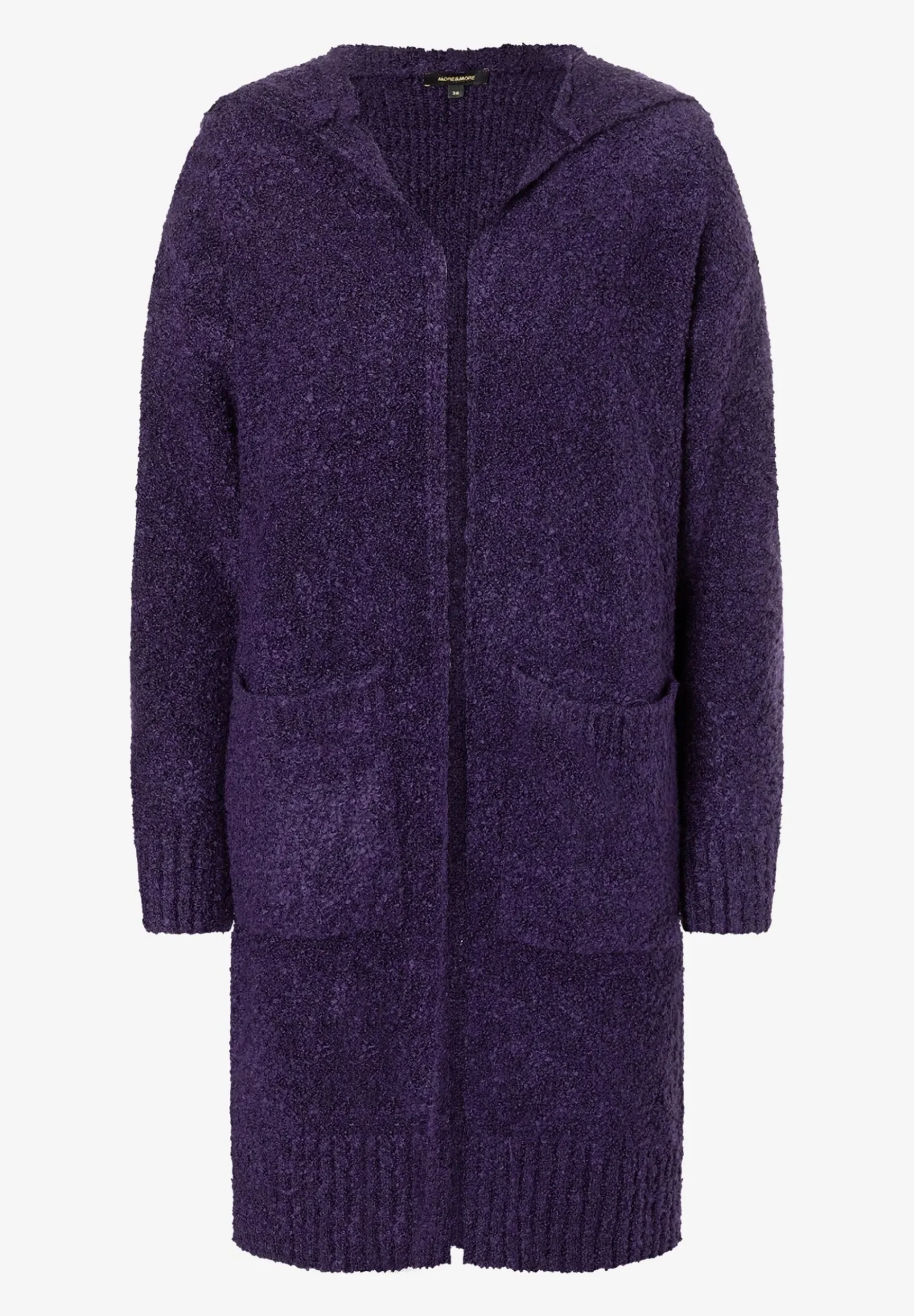 Fashion lange Kapuzen-Strickjacke, pure purple, Herbst-Kollektion Pullover - Strick