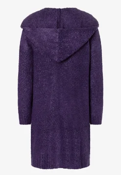 Fashion lange Kapuzen-Strickjacke, pure purple, Herbst-Kollektion Pullover - Strick