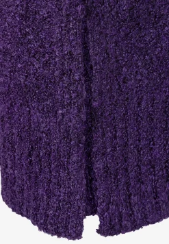 Fashion lange Kapuzen-Strickjacke, pure purple, Herbst-Kollektion Pullover - Strick