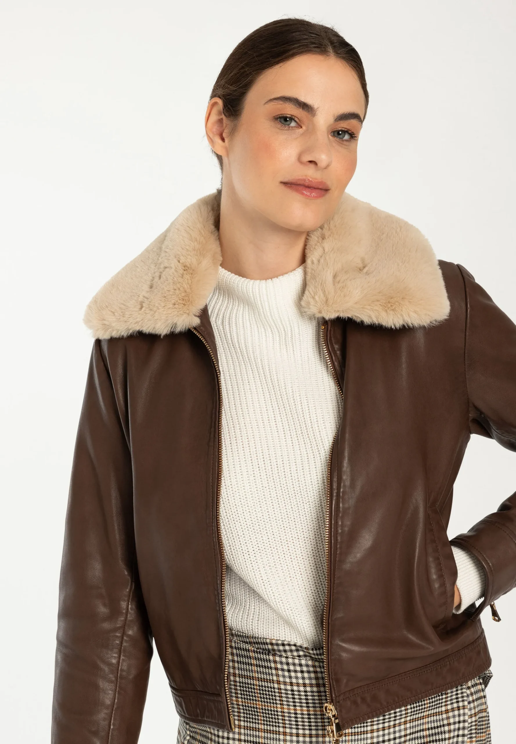 Hot Lederjacke, , Herbst-Kollektion Jacken - Mäntel