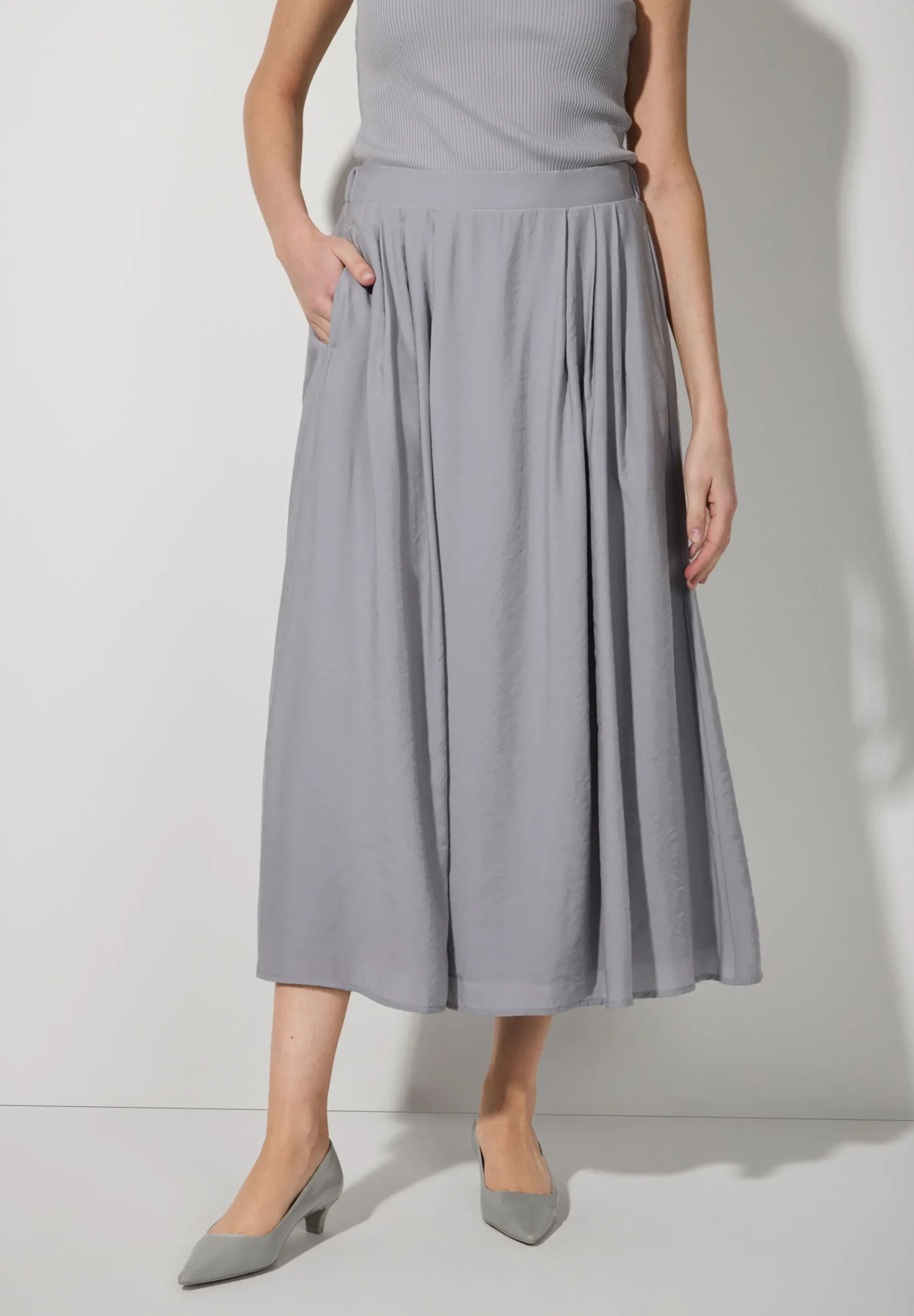 Discount Maxirock, fine grey, Frühjahrs-Kollektion Röcke