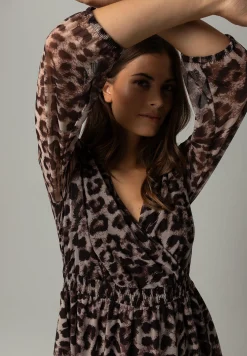 Best Meshkleid, Leoprint, Winter-Kollektion Kleider - Jumpsuits