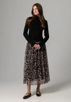 Hot Meshrock mit Leoprint, Winter-Kollektion Röcke