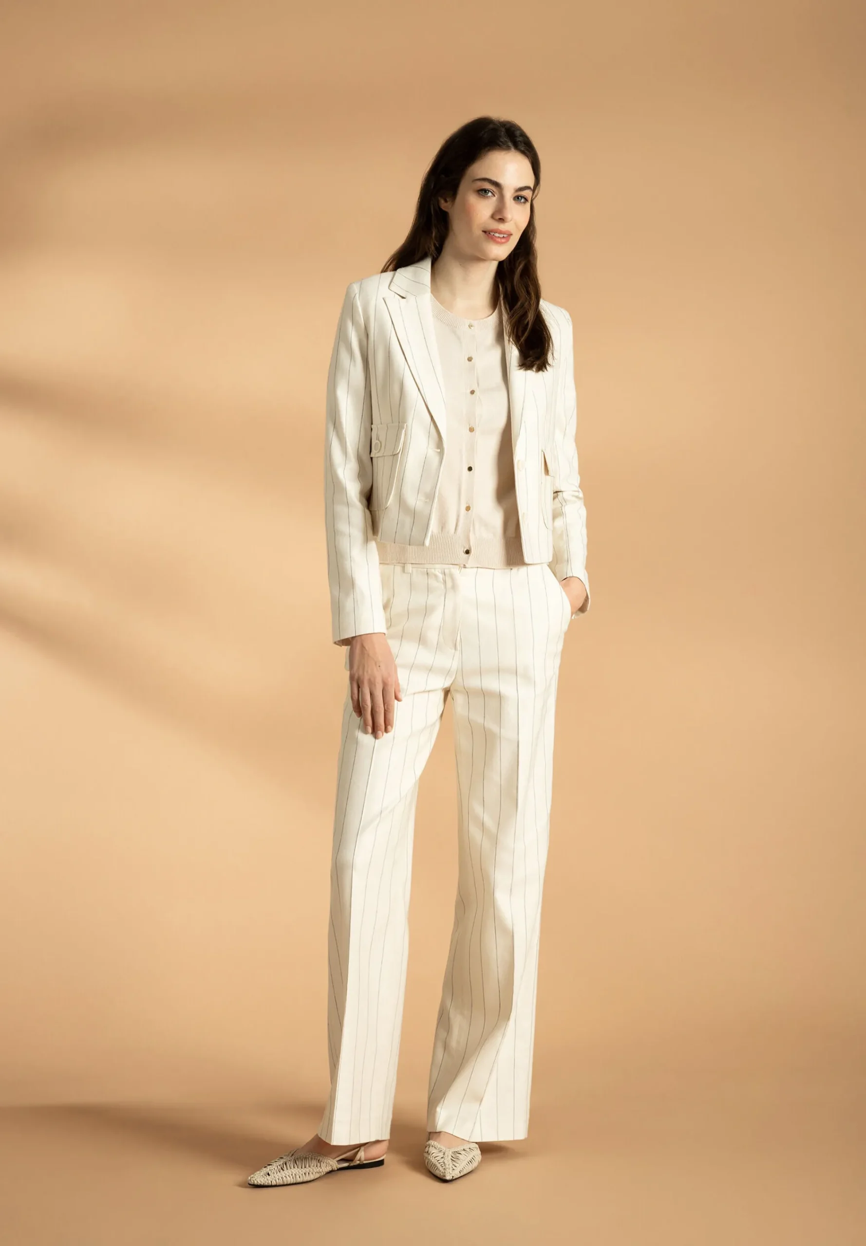 Best Nadelstreifenblazer, ecru/schwarz, Frühjahrs-Kollektion Blazer