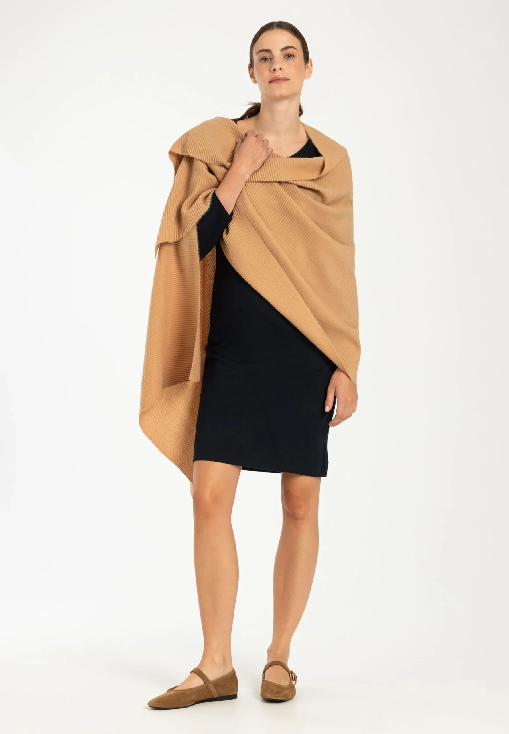 New Plissée-Schal, macchiato, Herbst-Kollektion Accessoires