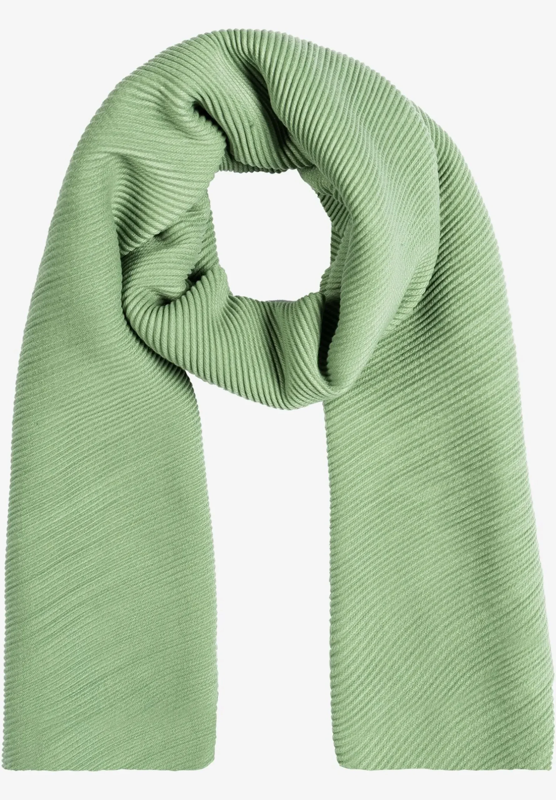 Discount Plissée-Schal, soft warm green, Frühjahrs-Kollektion Accessoires