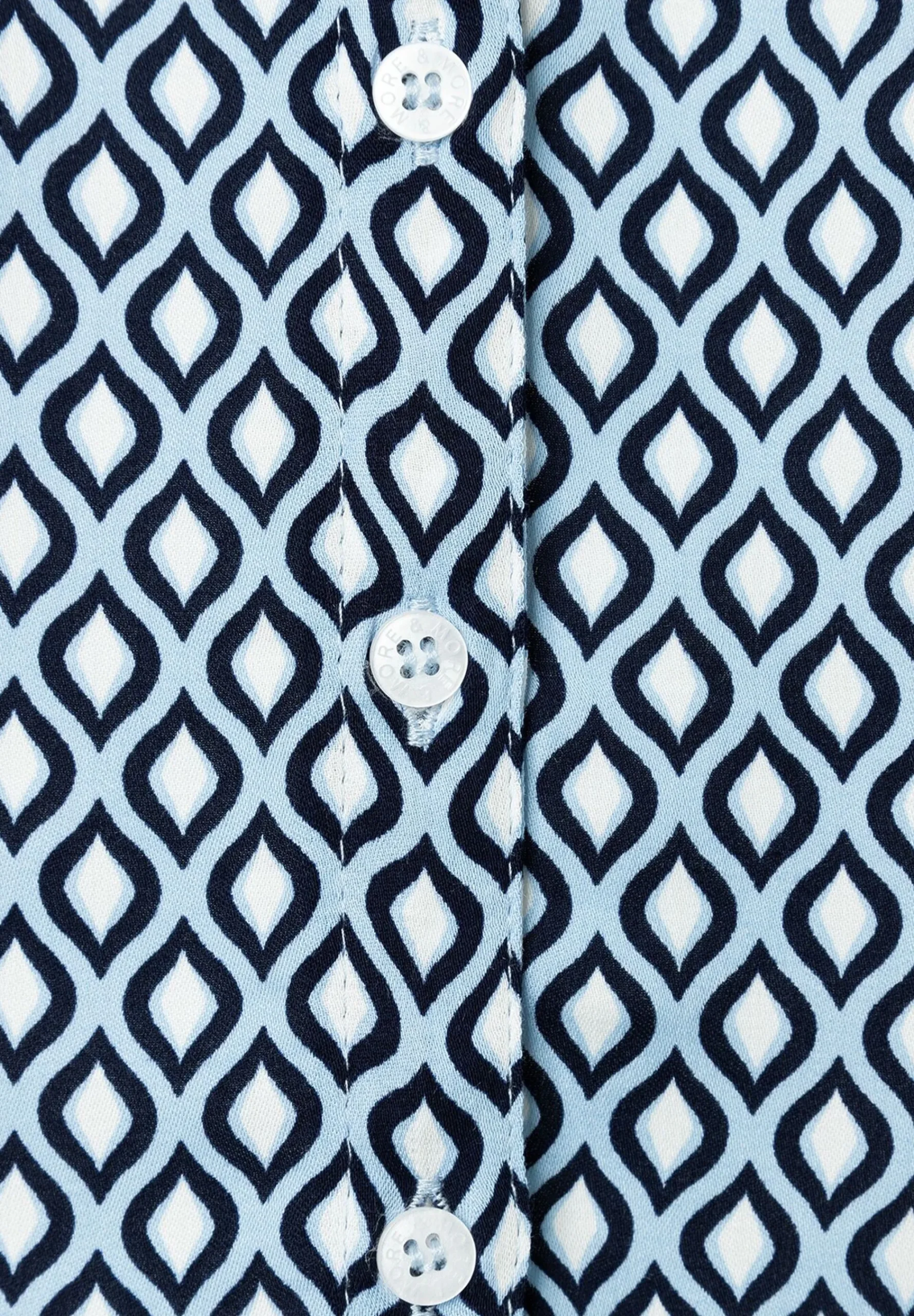 Clearance Printbluse, hellblau/ecru/marine Blusen