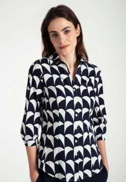 Best Printbluse, marine/ecru, Frühjahrs-Kollektion Blusen