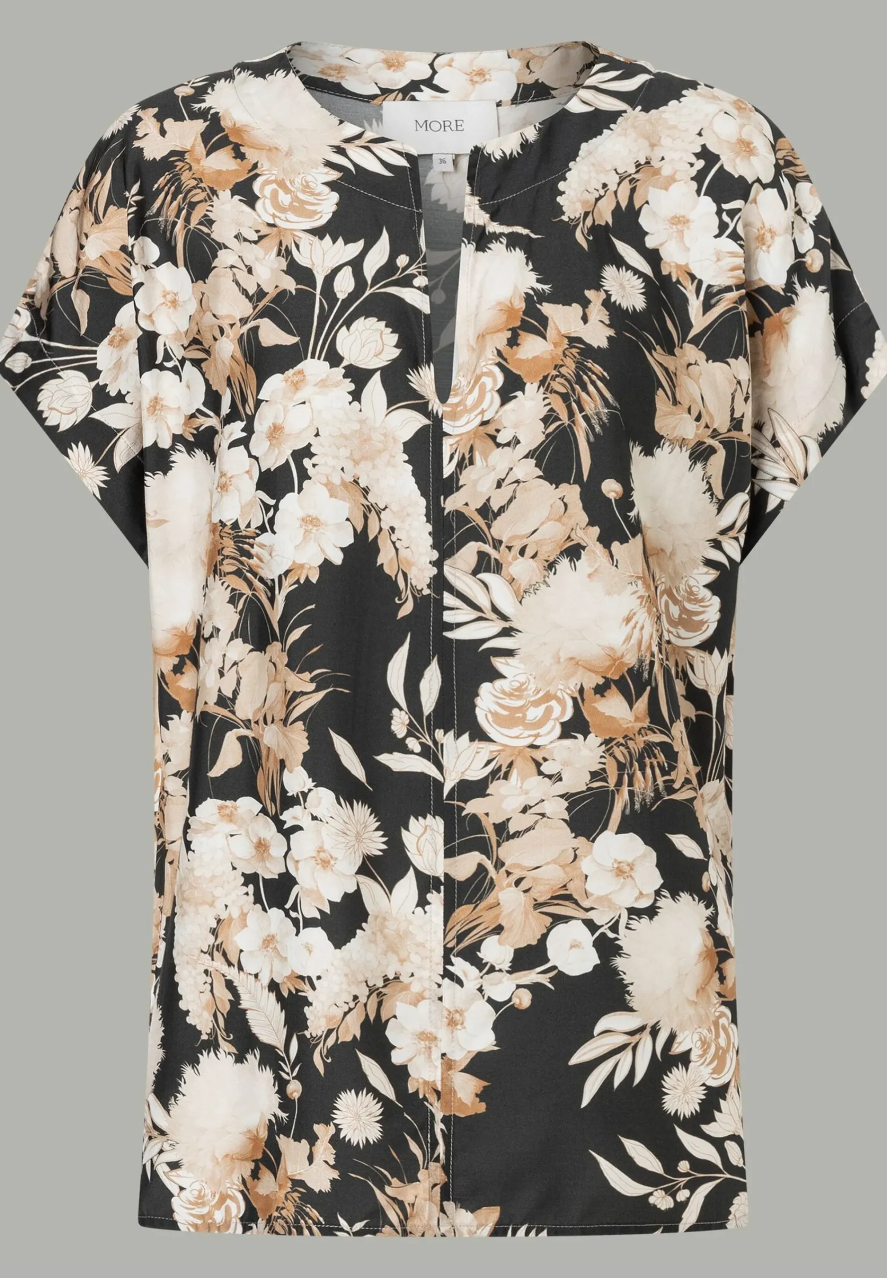 Fashion Printbluse mit Seidenanteil, MORE Blusen