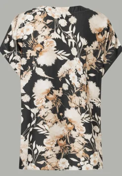 Fashion Printbluse mit Seidenanteil, MORE Blusen