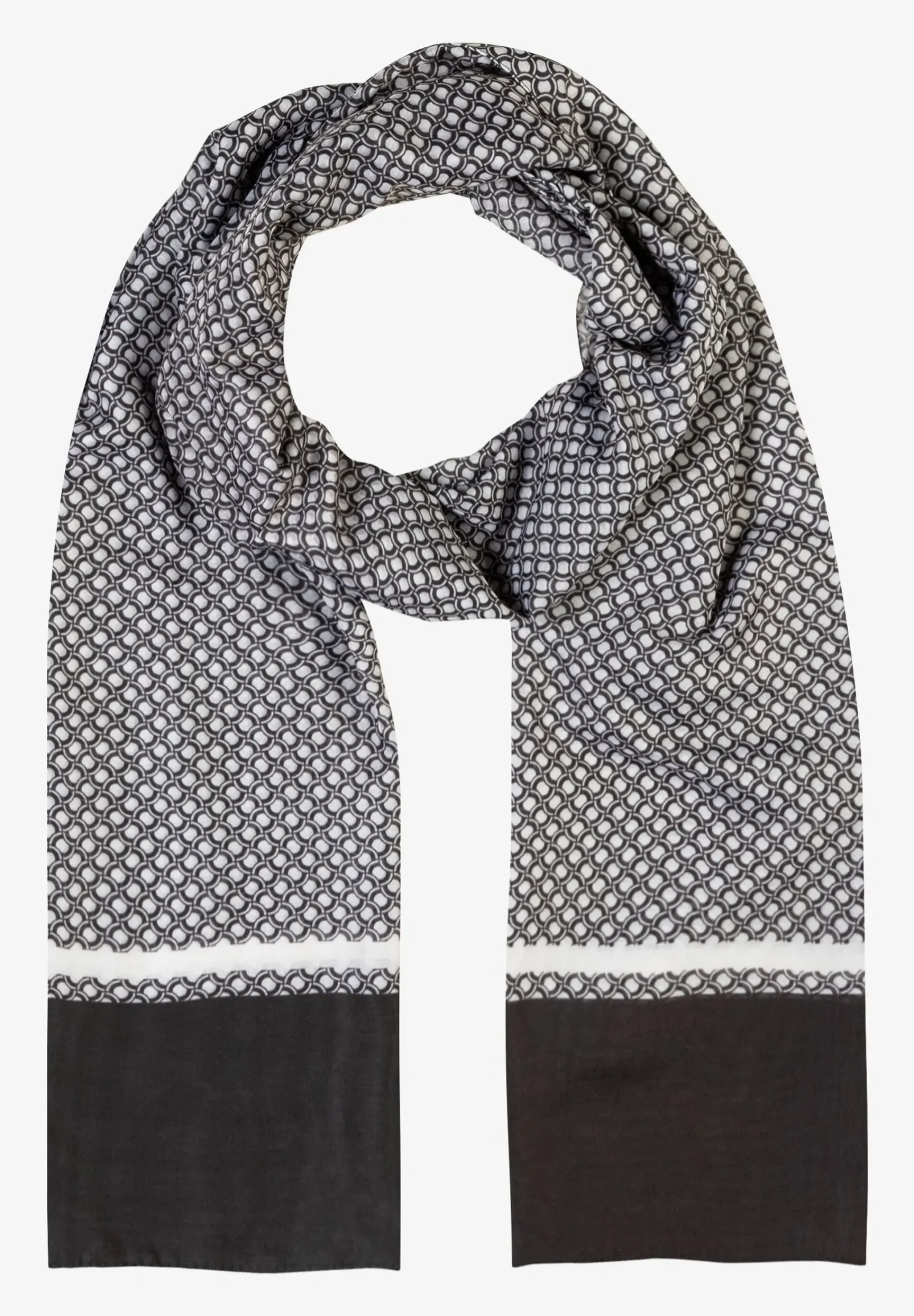 Clearance Printschal, schwarz/beige/ecru, Herbst-Kollektion Accessoires