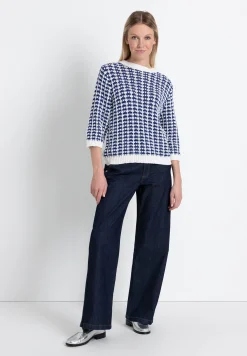 Online Pullover, blau/weiß, Frühjahrs-Kollektion Pullover - Strick