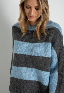 Online Pullover, gestreift, /hellblau, Herbst-Kollektion Pullover - Strick