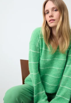 Discount Pullover mit feinen Streifen, soft warm green, Frühjahrs-Kollektion Pullover - Strick