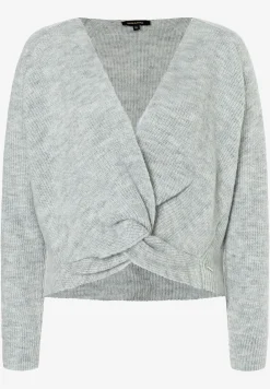 Outlet Pullover mit Knotendetail, melange, Herbst-Kollektion Pullover - Strick