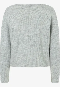 Outlet Pullover mit Knotendetail, melange, Herbst-Kollektion Pullover - Strick