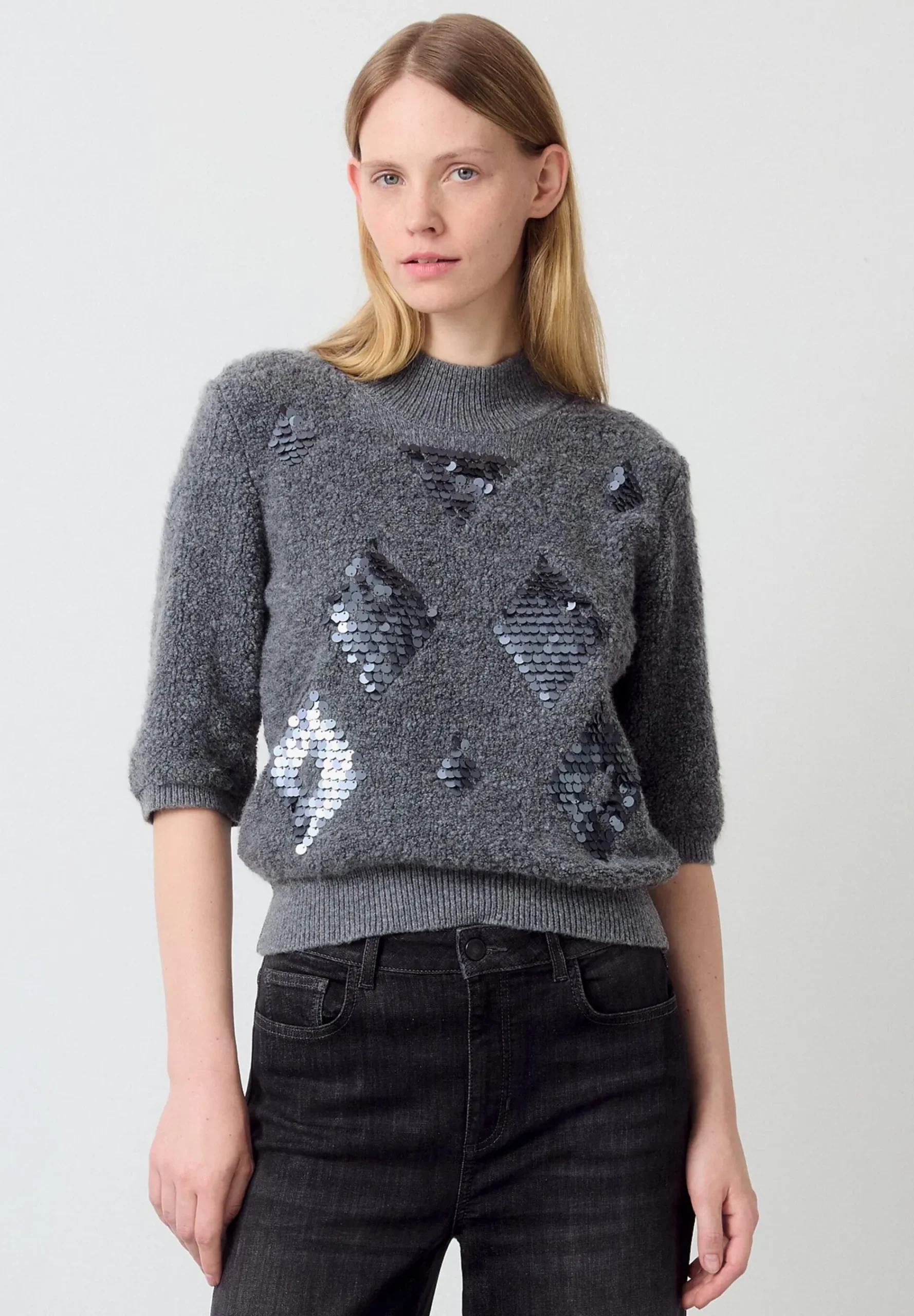 Fashion Pullover mit Pailletten, , Party-Kollektion Pullover - Strick