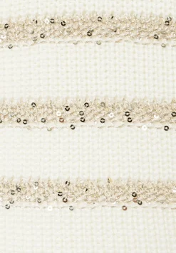 New Pullover mit Paillettenstreifen, , Herbst-Kollektion Pullover - Strick