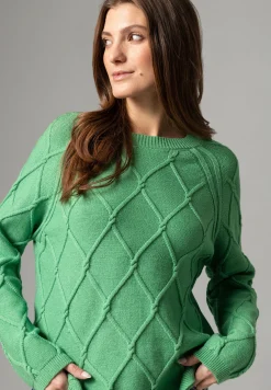 Online Pullover mit Rautenstruktur, soft warm green, Frühjahrs-Kollektion Pullover - Strick