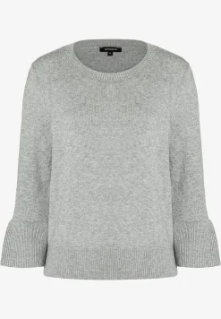 Discount Pullover mit Volantärmel, grau melange, Herbst-Kollektion Pullover - Strick