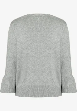 Discount Pullover mit Volantärmel, grau melange, Herbst-Kollektion Pullover - Strick