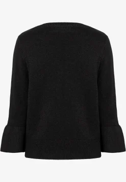 Discount Pullover mit Volantärmel, schwarz, Herbst-Kollektion Pullover - Strick