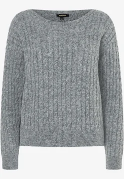 Online Pullover mit Zopfmuster, melange, Winter-Kollektion Pullover - Strick