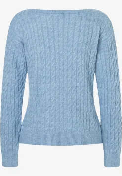 Sale Pullover mit Zopfmuster, melange, Winter-Kollektion Pullover - Strick