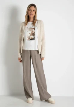 Hot Rippen-Strickjacke, almond melange, Herbst-Kollektion Pullover - Strick