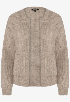 Fashion Rippen-Strickjacke, taupe melange, Herbst-Kollektion Pullover - Strick