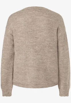 Fashion Rippen-Strickjacke, taupe melange, Herbst-Kollektion Pullover - Strick