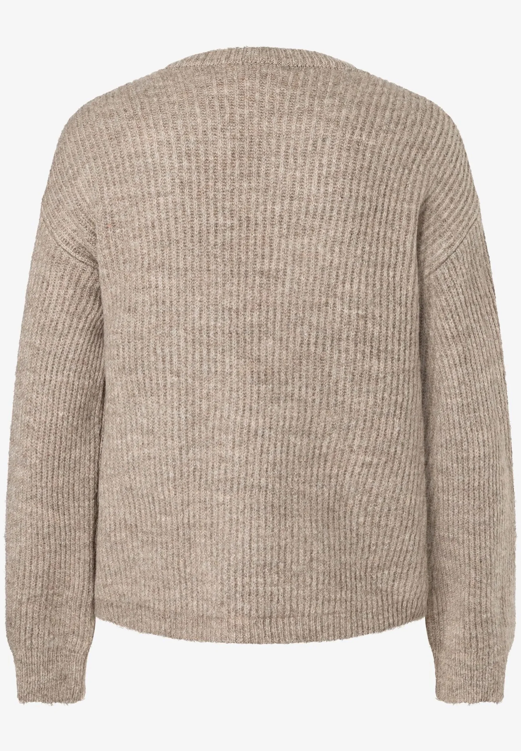 Fashion Rippen-Strickjacke, taupe melange, Herbst-Kollektion Pullover - Strick