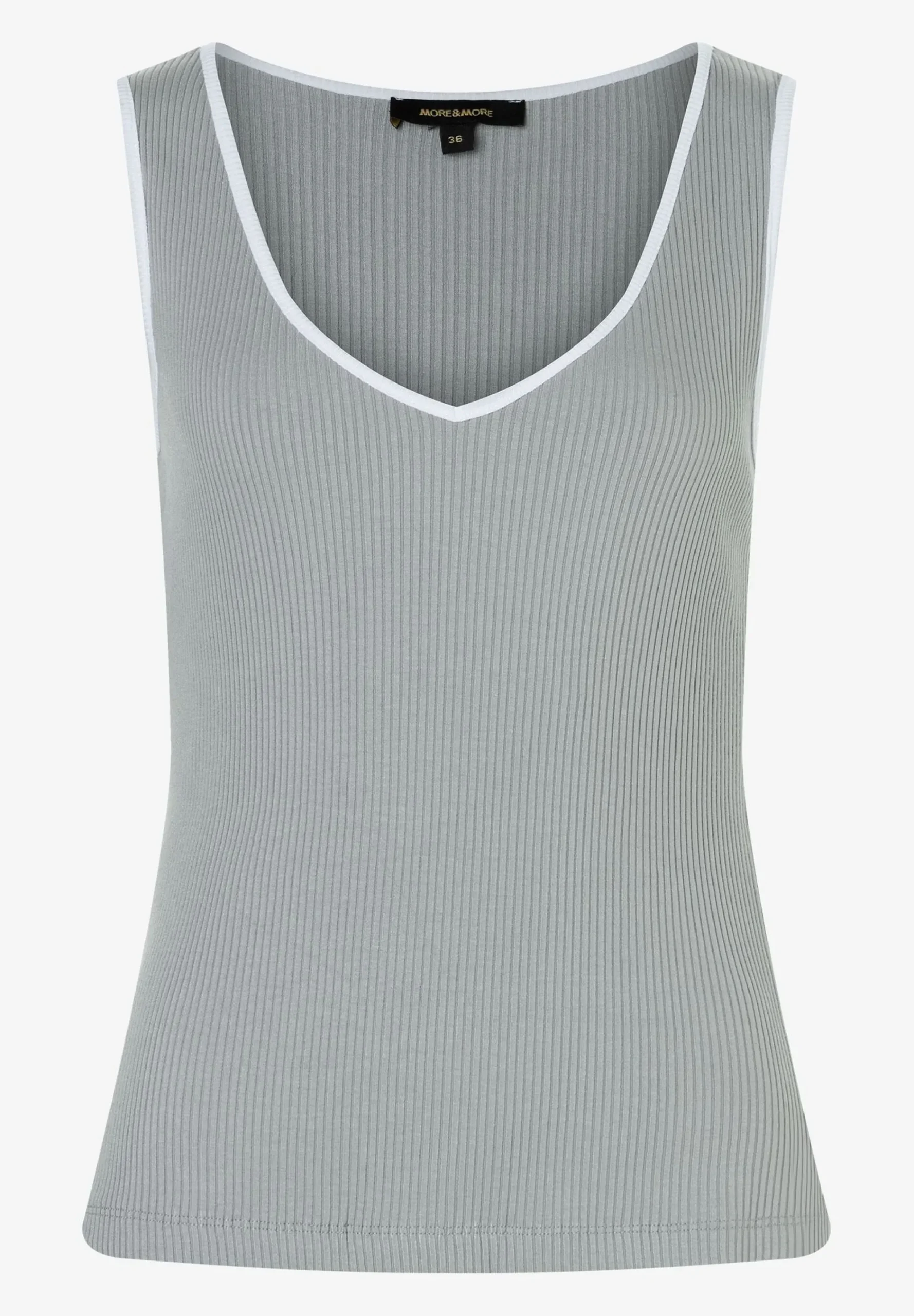 Outlet Rippentop mit weißem Rand, Frühjahrs-Kollektion T-shirts - Tops