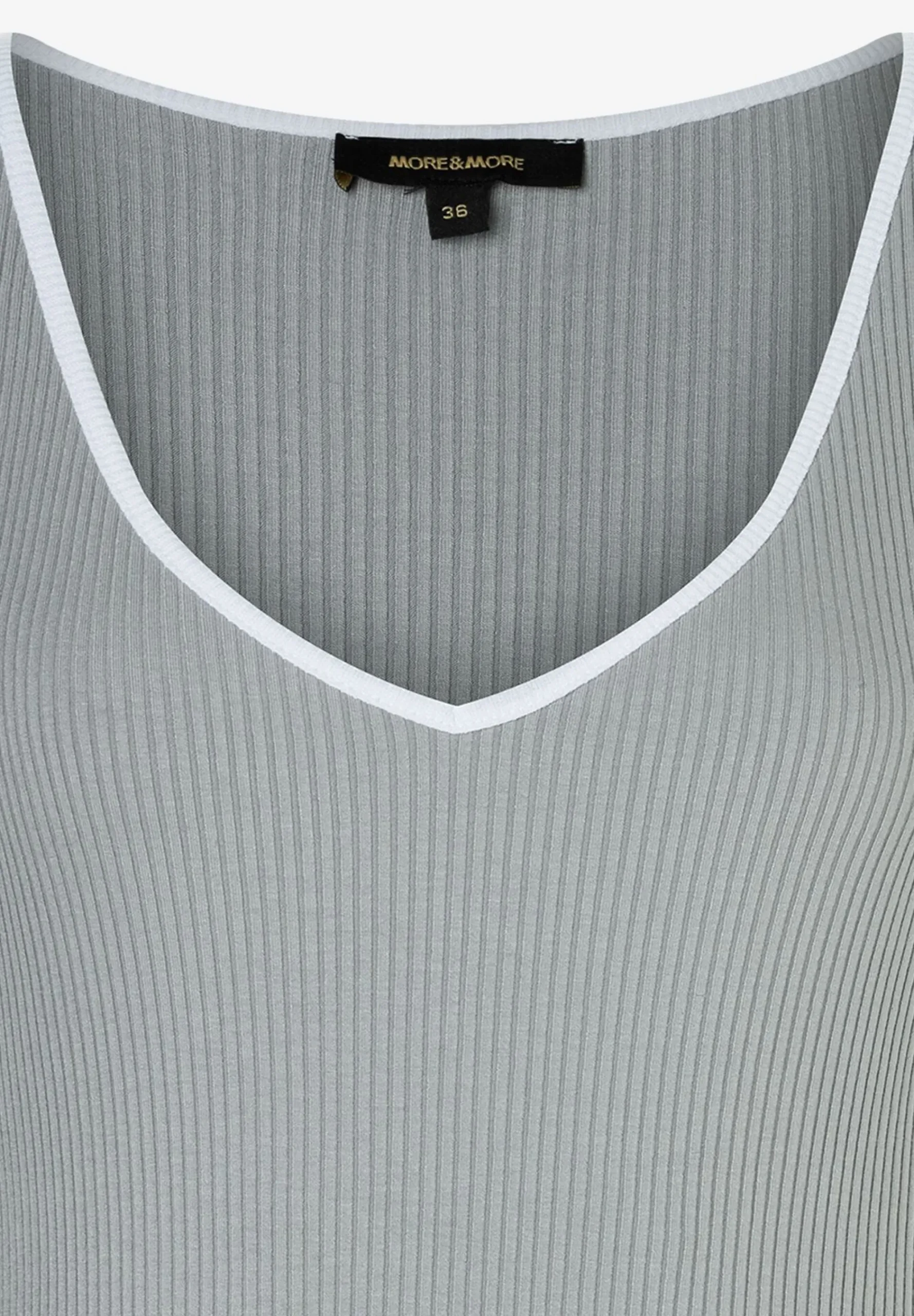 Outlet Rippentop mit weißem Rand, Frühjahrs-Kollektion T-shirts - Tops