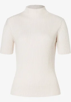 Outlet Rippstrick-Pullover, Kurzarm, powder creme Pullover - Strick