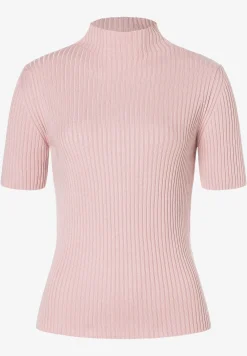 New Rippstrick-Pullover, Kurzarm, rosé Pullover - Strick