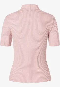 New Rippstrick-Pullover, Kurzarm, rosé Pullover - Strick