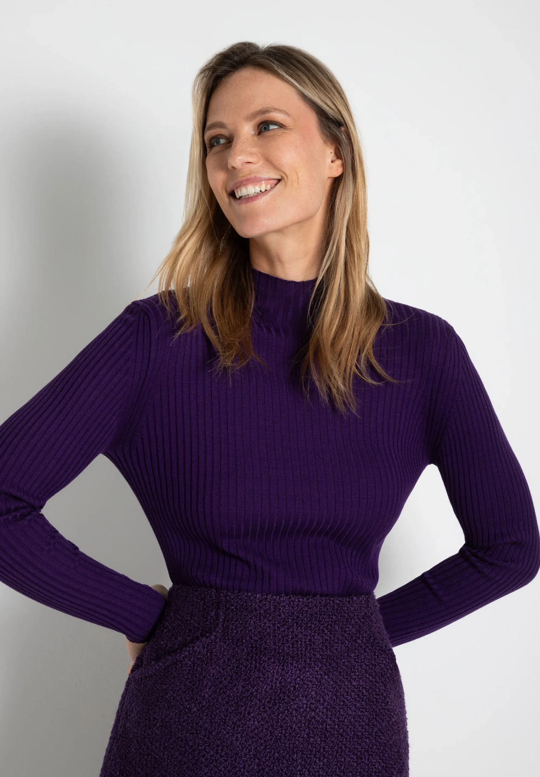 Hot Rippstrick-Pullover, pure purple, Herbst-Kollektion Pullover - Strick
