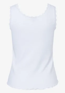 Fashion Ripptop mit Spitzenkante, weiß, Frühjahrs-Kollektion T-shirts - Tops