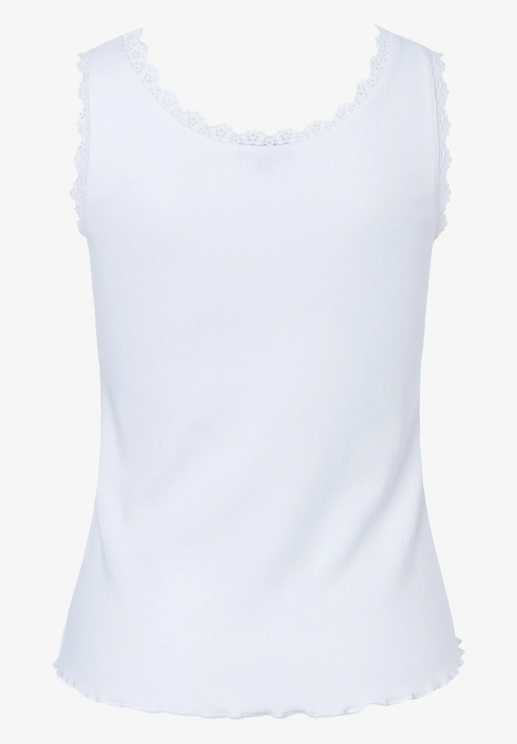 Fashion Ripptop mit Spitzenkante, weiß, Frühjahrs-Kollektion T-shirts - Tops