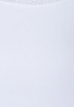 Fashion Ripptop mit Spitzenkante, weiß, Frühjahrs-Kollektion T-shirts - Tops
