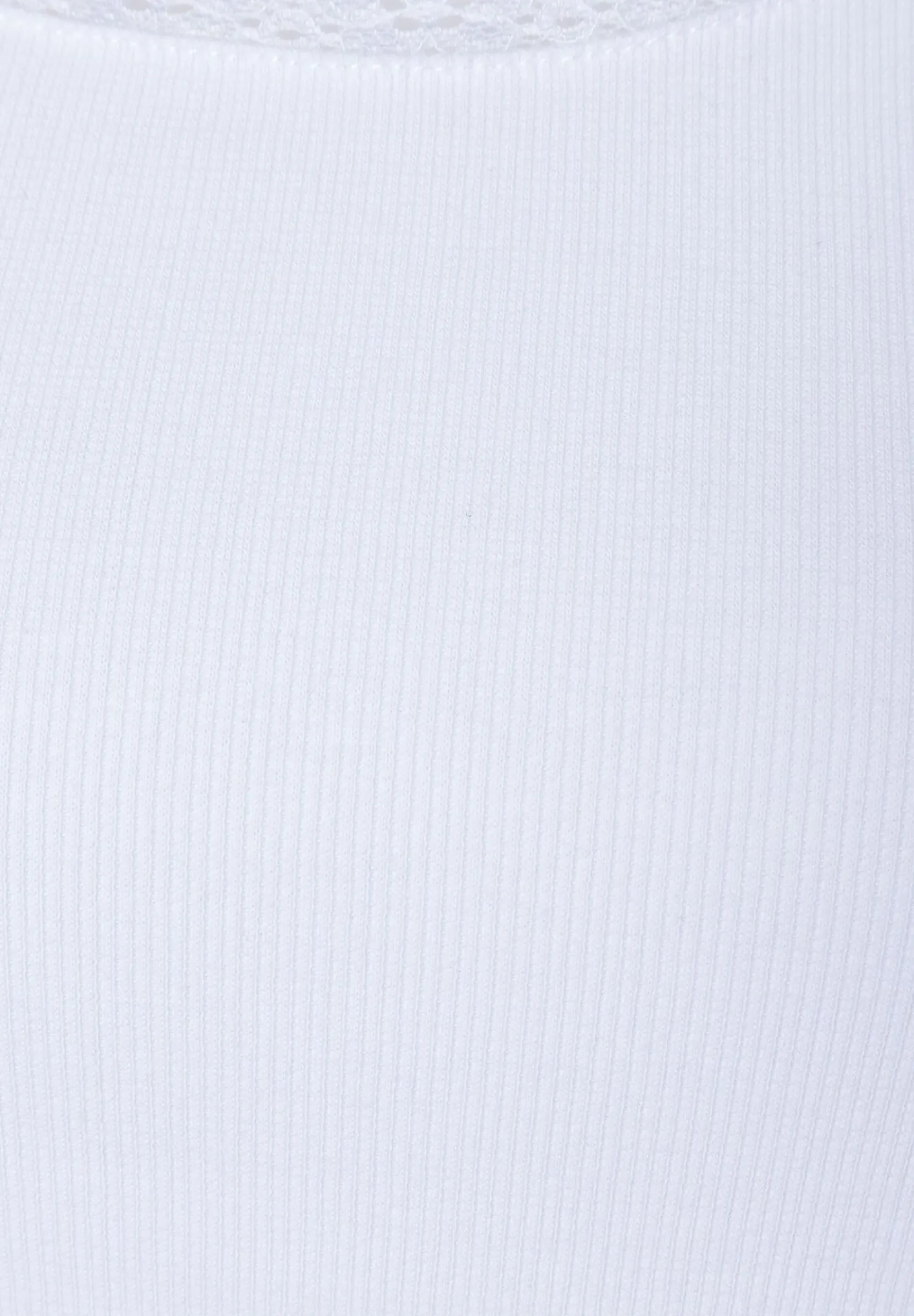 Fashion Ripptop mit Spitzenkante, weiß, Frühjahrs-Kollektion T-shirts - Tops