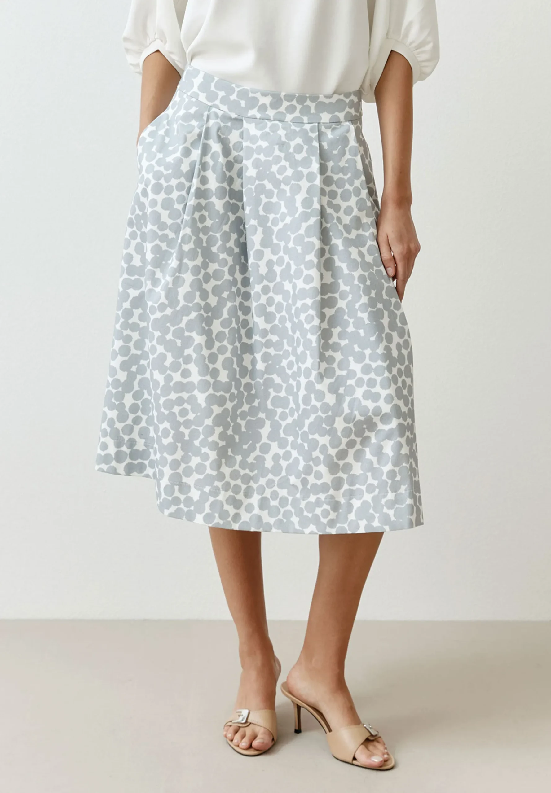 Outlet Rock mit Tupfenprint, , Frühjahrs-Kollektion Röcke