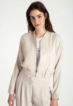 Sale Satin-Blouson, powder creme, Frühjahrs-Kollektion Blazer