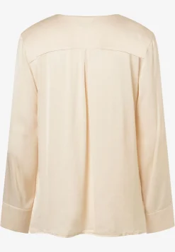 Outlet Satinbluse, powder creme, Herbst-Kollektion Blusen
