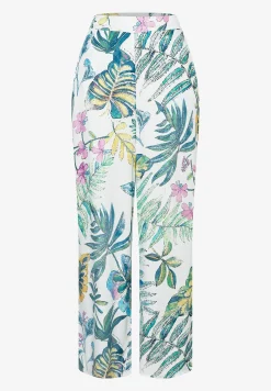 New Satinhose, Blätterprint, Sommer-Kollektion Hosen - Jeans