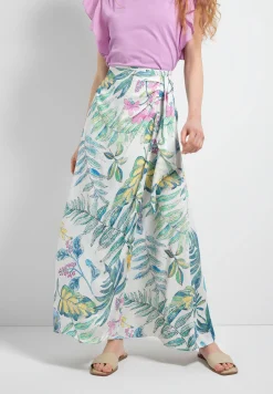 Online Satinrock, Blätterprint, Sommer-Kollektion Röcke