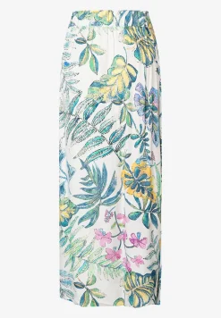 Online Satinrock, Blätterprint, Sommer-Kollektion Röcke