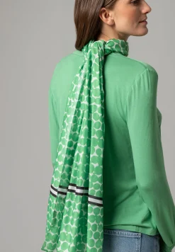 Outlet Schal, großer Tupfen-Print, grün/weiß, Frühjahrs-Kollektion Accessoires