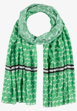 Outlet Schal, großer Tupfen-Print, grün/weiß, Frühjahrs-Kollektion Accessoires